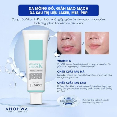VITAMIN K CREAM AHOHWA - KEM DƯỠNG PHỤC HỒI DA...