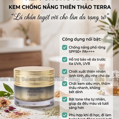 KEM CHỐNG NẮNG THIÊN THẢO TERRA (Terra Brightening Cream)